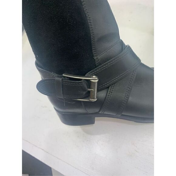 Cole Haan Whitley Black Suede Leather Boots Size 6.5 - Picture 4 of 7